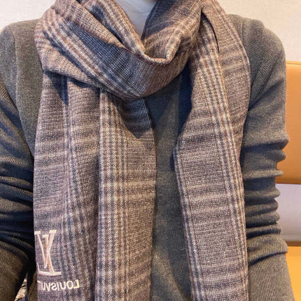 SCARF 180 CM IN WENGE BROWN LAMBSWOOL 390813