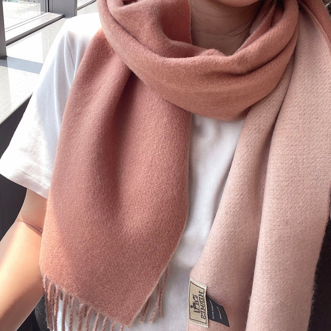 DOUBLE-FACE STOLE SCARF IN PEACHY PINK CASHMERE 394464