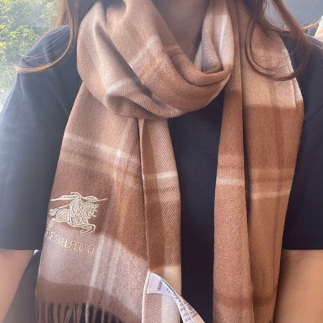 SCARF 180 CM IN BRONZE BROWN MIX BLACK WOOL 408568