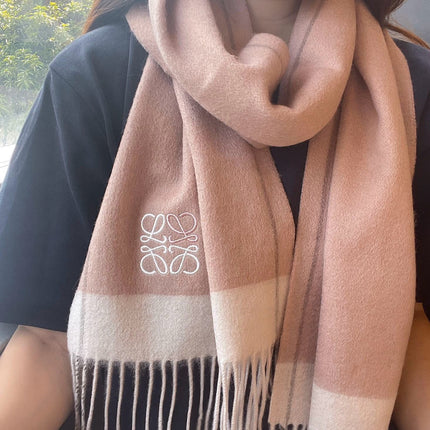 SCARF 180 CM IN PEACH PINK MIX WHITE CASHMERE 410054