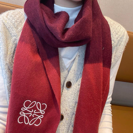 SCARF 180 CM IN CHERRY RED MIX JAM RED WOOL AND CASHMERE  415203