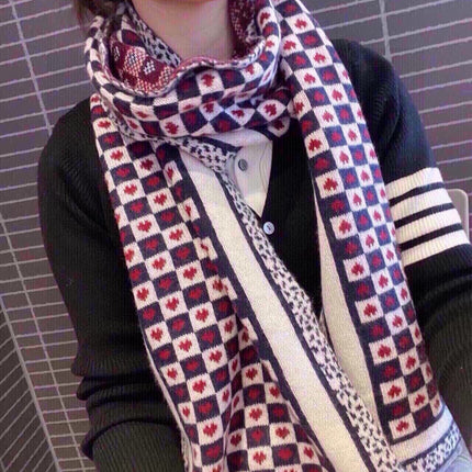 CLASSIC SCARF 180 CM IN COLORFUL WOOL 418256