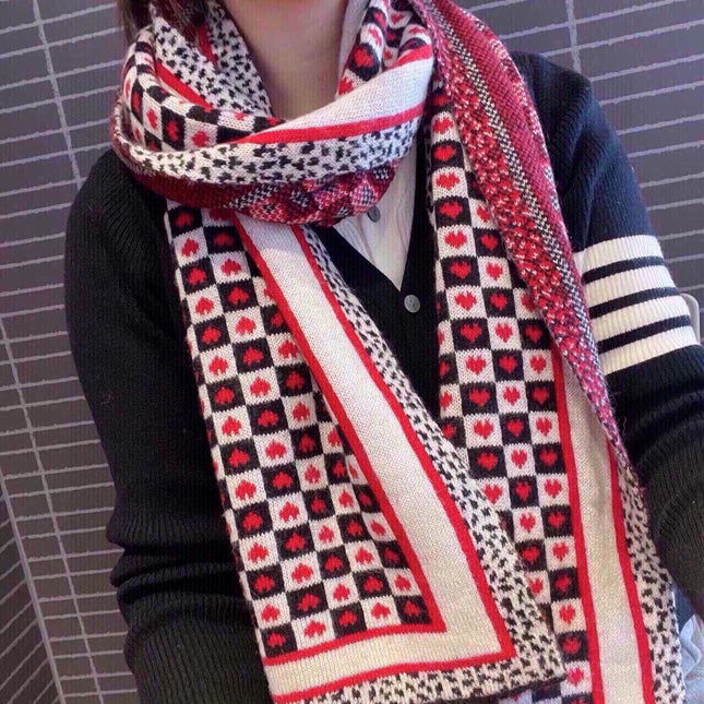 CLASSIC SCARF 180 CM IN COLORFUL WOOL 418257