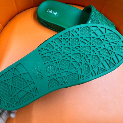 CD AQUA EMBROIDED SANDAL SEA GREEN FABRIC