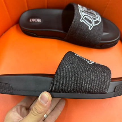 CD AQUA SLIDE SANDAL BLACK DENIM