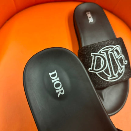 CD AQUA SLIDE SANDAL BLACK DENIM