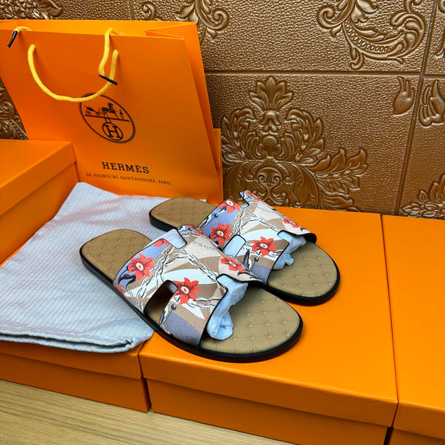 HM IZMIR SANDAL MUSTARD SUEDE WITH FLOWER MOTIF
