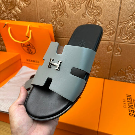 HM IZMIR H-BUCKLE SANDAL STONE CALFSKIN