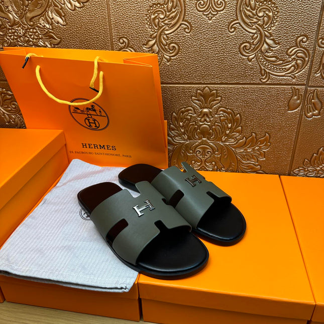 HM IZMIR H-BUCKLE SANDAL ARMY CALFSKIN
