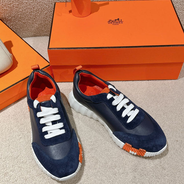 MAINLAND SNEAKER IN NAVY BLUE SUEDE AND CALFSKIN 959294