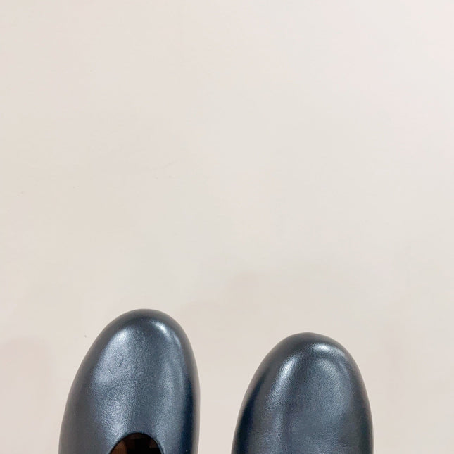 ALAIA TRIBALE BALLET FLATS IN BLACK LAMBSKIN