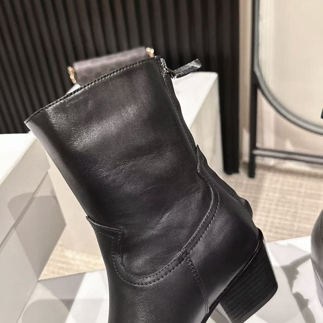 CELINE 25S CHELSEA BOOTS CLASSIC 45MM IN BLACK CALFSKIN