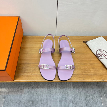 BUCKLE SANDAL LAVENDER CALFSKIN