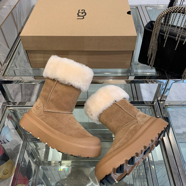 ANKLE BOOTS IN CIDER BROWN SUEDE AND CALFSKIN