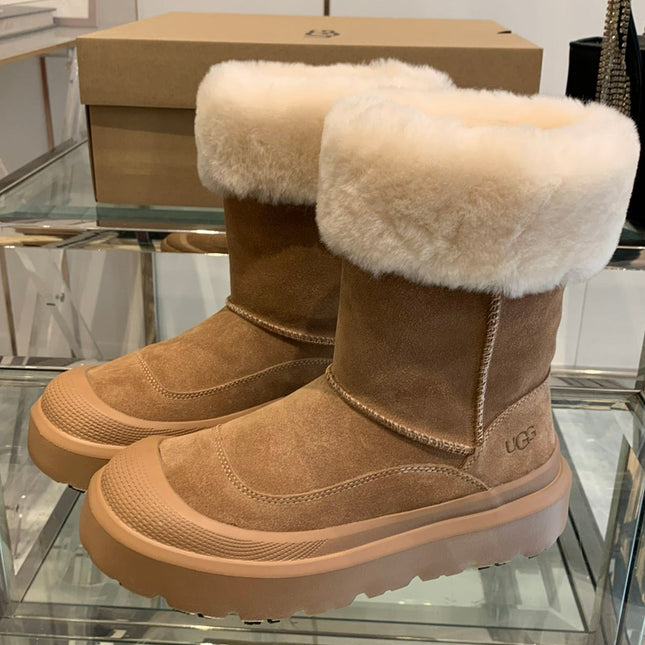 ANKLE BOOTS IN CIDER BROWN SUEDE AND CALFSKIN