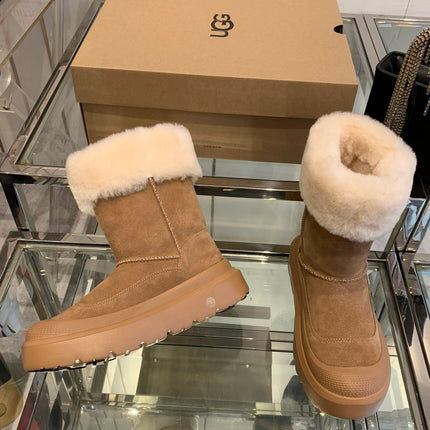 ANKLE BOOTS IN CIDER BROWN SUEDE AND CALFSKIN