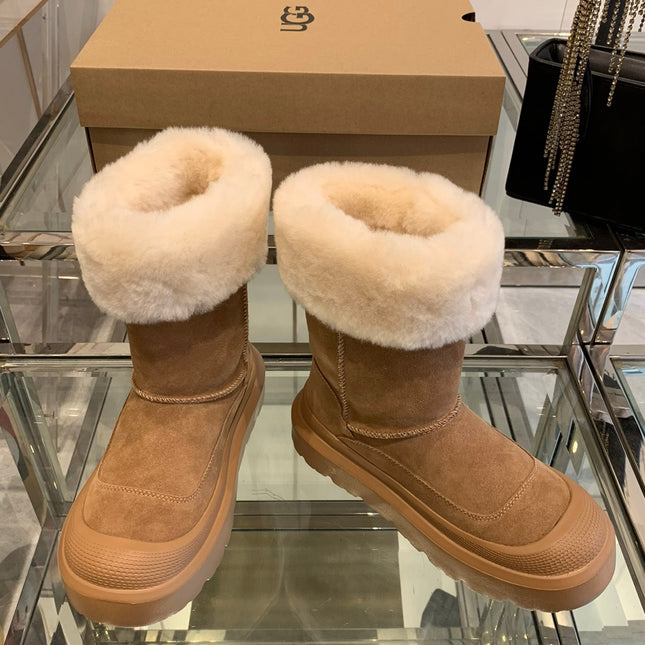 ANKLE BOOTS IN CIDER BROWN SUEDE AND CALFSKIN
