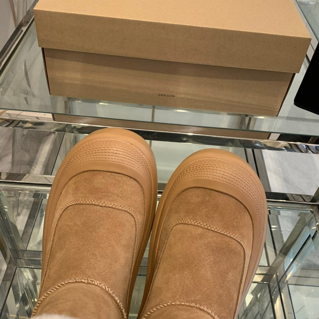 ANKLE BOOTS IN CIDER BROWN SUEDE AND CALFSKIN