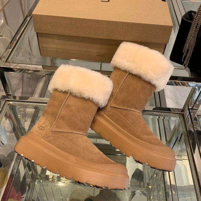 ANKLE BOOTS IN CIDER BROWN SUEDE AND CALFSKIN