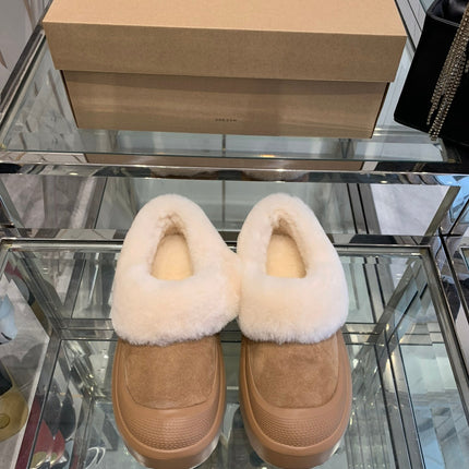 SNOW BOOT IN CIDER BROWN SUEDE AND CALFSKIN