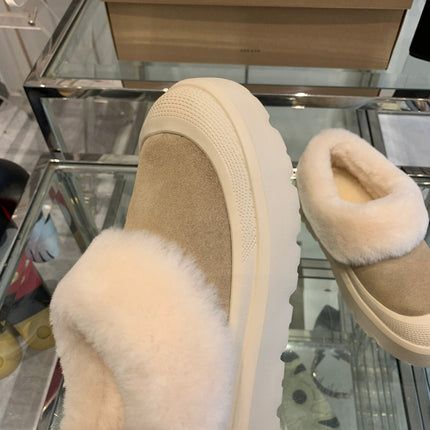 SNOW BOOT IN DESERT BROWN SUEDE AND WHITE CALFSKIN