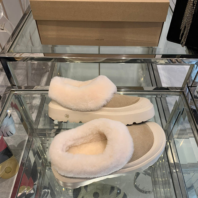 SNOW BOOT IN DESERT BROWN SUEDE AND WHITE CALFSKIN