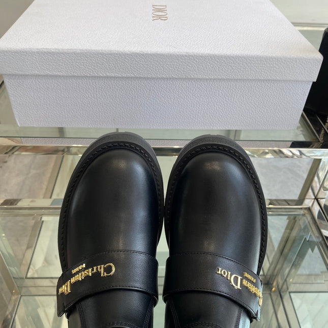 DIOR 25S D-QUEST ANKLE BOOT 35MM IN BLACK CALFSKIN