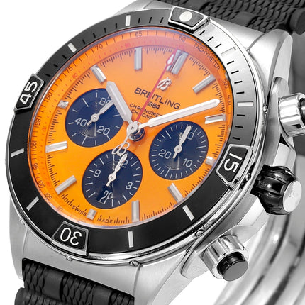SUPER CHRONOMAT B01 44 STEEL CASE ORANGE AND NAVY BLUE DIAL