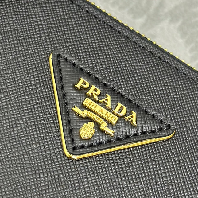 PRADA 25S GALLERIA LARGE BAG 28 IN BLACK CALFSKIN GOLD HARDWRE
