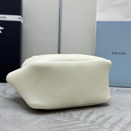 PRADA 25S TOTE MINI BAG 18 IN IVORY CALFSKIN GOLD HARDWRE