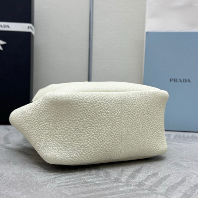 PRADA 25S TOTE MINI BAG 18 IN IVORY CALFSKIN GOLD HARDWRE