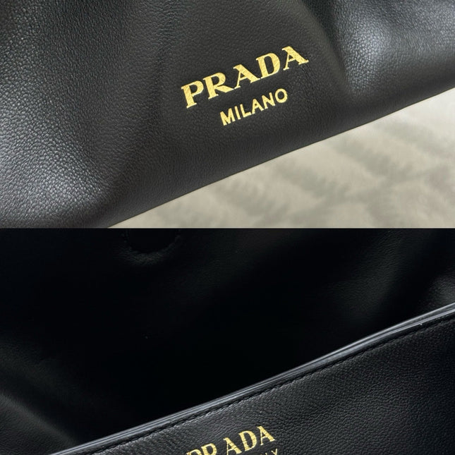 PRADA 25S DADA SMALL BAG 25 IN BLACK CALFSKIN GOLD HARDWRE