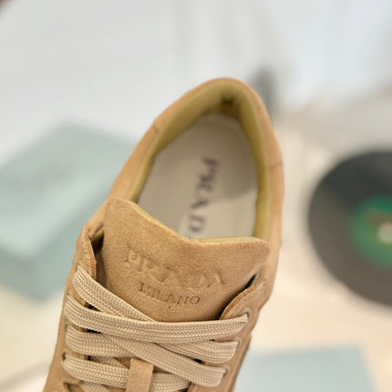 PRA DOWNTOWN PERFORATED SNEAKERS CAMEL SUEDE
