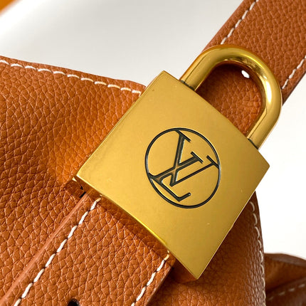 LV 25S LOW KEY HOBO BAG 28 CM IN BURNT ORANGE CALFSKIN