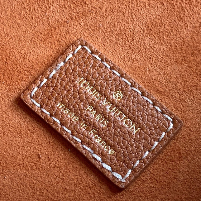 LV 25S LOW KEY HOBO BAG 28 CM IN BURNT ORANGE CALFSKIN