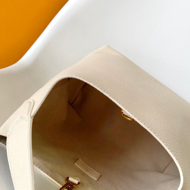 LV 25S LOW KEY HOBO BAG 35 CM IN CREAM WHITE CALFSKIN