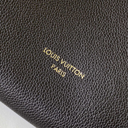 LV 25S LOW KEY HOBO BAG 28 CM IN BLACK CALFSKIN