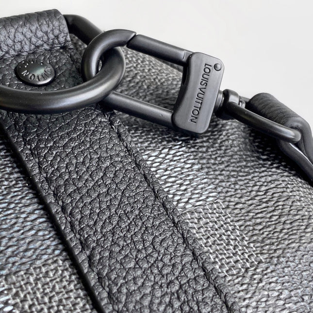 LV 25S KEEPALL BANDOULIÈRE 25 BAG IN DAMOFLAGE BLACK CALFSKIN