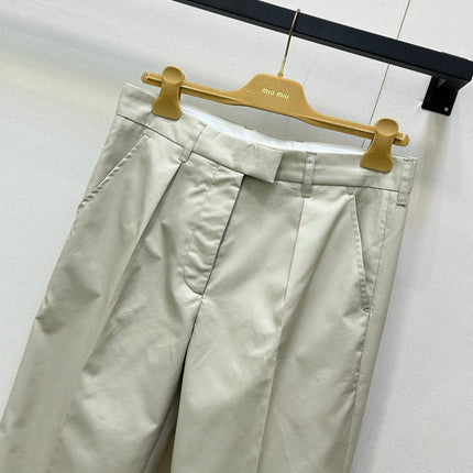 MIUMIU HIGH-WAISTED WIDE-LEG PANTS STYLE 52