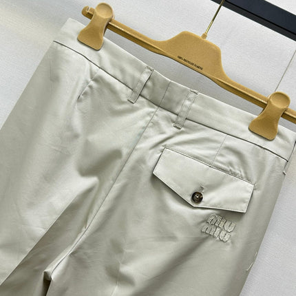 MIUMIU HIGH-WAISTED WIDE-LEG PANTS STYLE 52