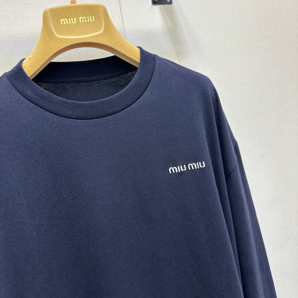 MIUMIU LONG-SLEEVE CREW NECK T-SHIRT STYLE 58