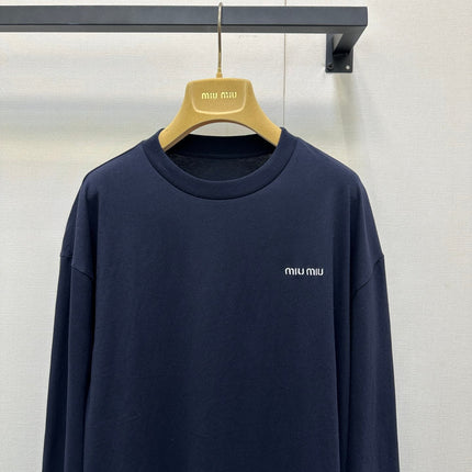 MIUMIU LONG-SLEEVE CREW NECK T-SHIRT STYLE 58