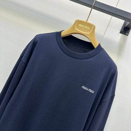 MIUMIU LONG-SLEEVE CREW NECK T-SHIRT STYLE 58