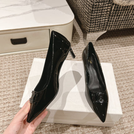 HIGH PUMP 5 CM IN BLACK PATENT CALFSKIN