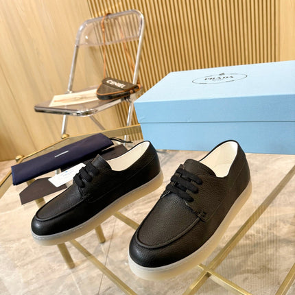 PRA LACE-UP SHOES BLACK CALFSKIN