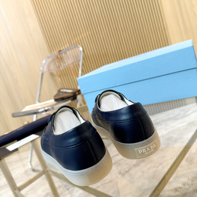 PRA LACE-UP SHOES NAVY BLUE CALFSKIN