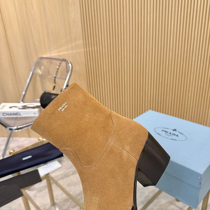PRA ANKLE BOOTS IN TAN BROWN SUEDE