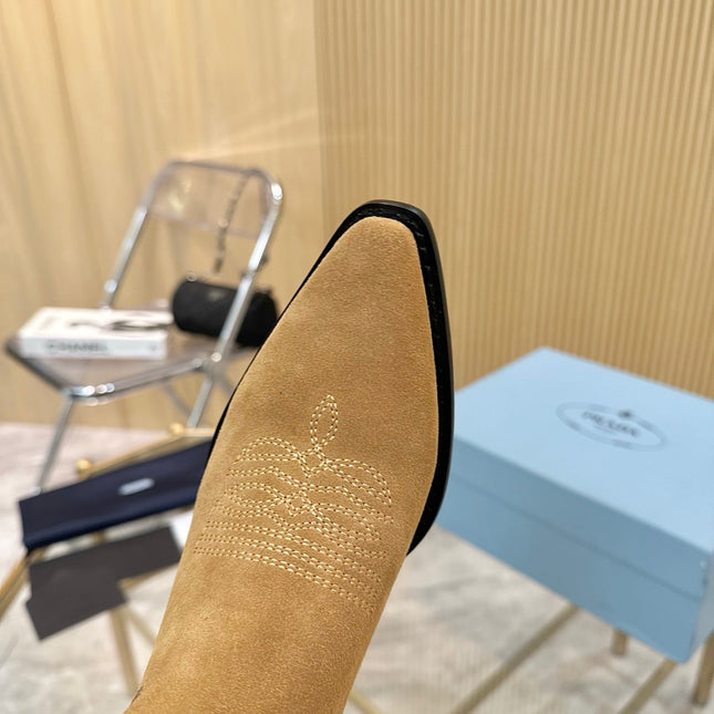 PRA ANKLE BOOTS IN TAN BROWN SUEDE