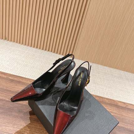 SL DUNE SLINGBACK PUMPS APPLE POLISHED CALFSKIN