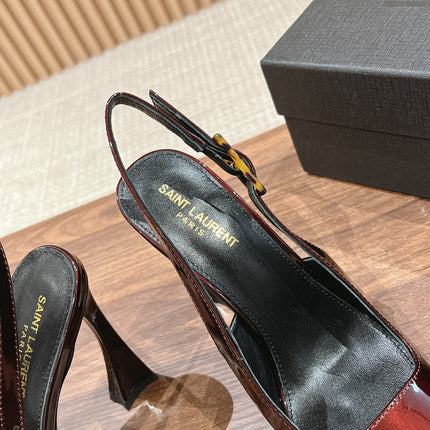 SL DUNE SLINGBACK PUMPS APPLE POLISHED CALFSKIN